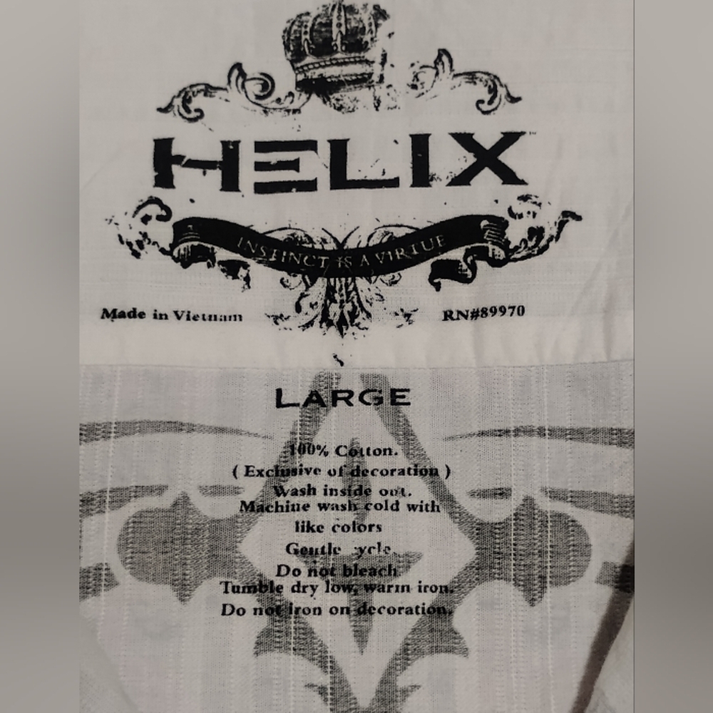 HELIX Button Shirt Mens Goth Streetwear Grunge Y2K Hip Hop Tribal - Picture 7 of 16